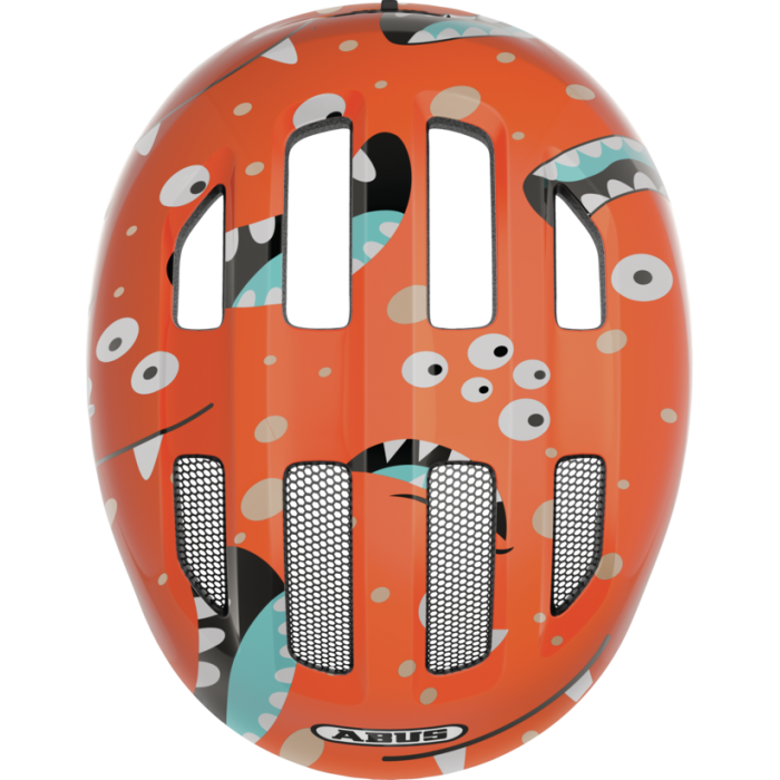 Шлем детский ABUS Smiley 3.0 (оранжевый с монстрами)