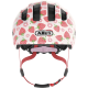 Шлем детский с фонариком ABUS Smiley 3.0 LED (rose strawberry, розовый с клубникой)