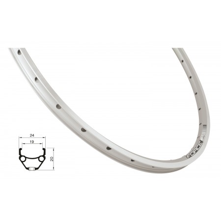 Обод Force CLASSIC 28" 702400 36 отв. (серебристый)