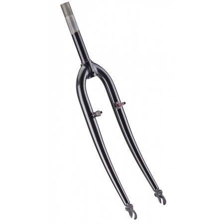 Вилка жёсткая стальная 26" шток 1"x218 мм V-brake (чёрный)