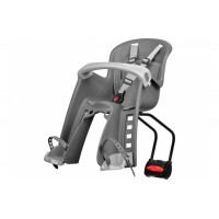 Переднее детское кресло Polisport Bilby Junior Front Fix (тёмно-серый/серебристый)