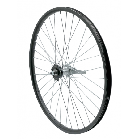 Колесо заднее 26" F0400011 ножной тормоз, 1 ск., обод двустеночный (чёрный)