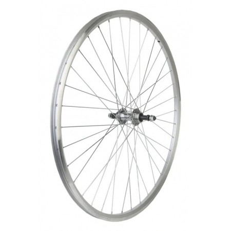 Колесо заднее 26" (втулка SF-A213R, 36 отв., обод YKL-D1, серебристый)