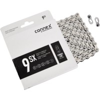 Цепь велосипедная CONNEX 9sX 8928141 9 скоростей 114 звеньев (серебристый)