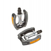 Педали велосипедные алюминиевые WELLGO C098 (серебристо-черные)