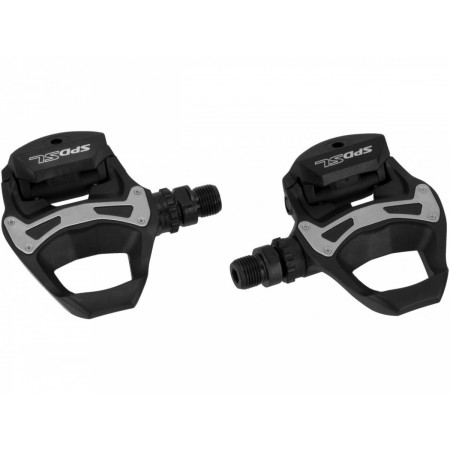 Педали Shimano PD-R550, SPD-SL, черные, с желтыми шипами SH11