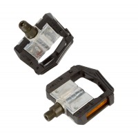 Педали велосипедные алюминиевые WELLGO F265DU складные (черно-серебристый)