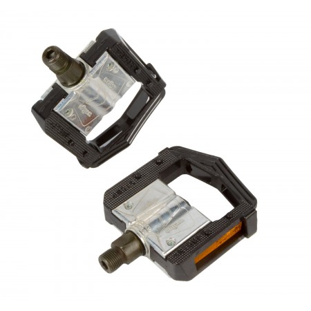 Педали велосипедные алюминиевые WELLGO F265DU складные (черно-серебристый)