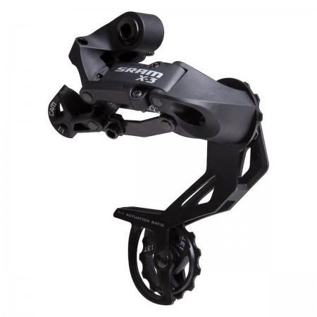 Переключатель задний Sram X3, Long (длинная лапка), 7-8-9 скоростей (чёрный)