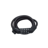 Кодовый велосипедный замок (5 разрядов) Author ASL-44 SpirCod 10x1500 мм (черный матовый)