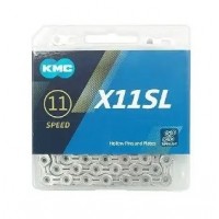 Цепь велосипедная KMC X11SL 1/2''x11/128''x186L 11 скоростей (серебристый)