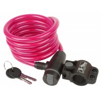 Замок на ключ M-Wave 5-233868 10/1800мм (розовый)