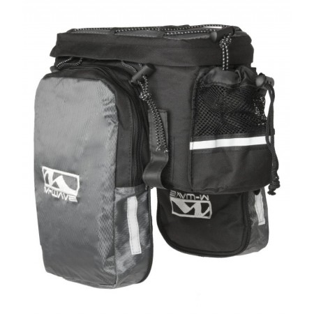 Сумка M-Wave 5-122312 на багажник с боковыми карманами (серый/чёрный)