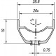 Обод пистонированный Mach1 WOOKX 29" 370704 622x26C (ERD 600), 28 отв., FV, disc, TLR (чёрный)