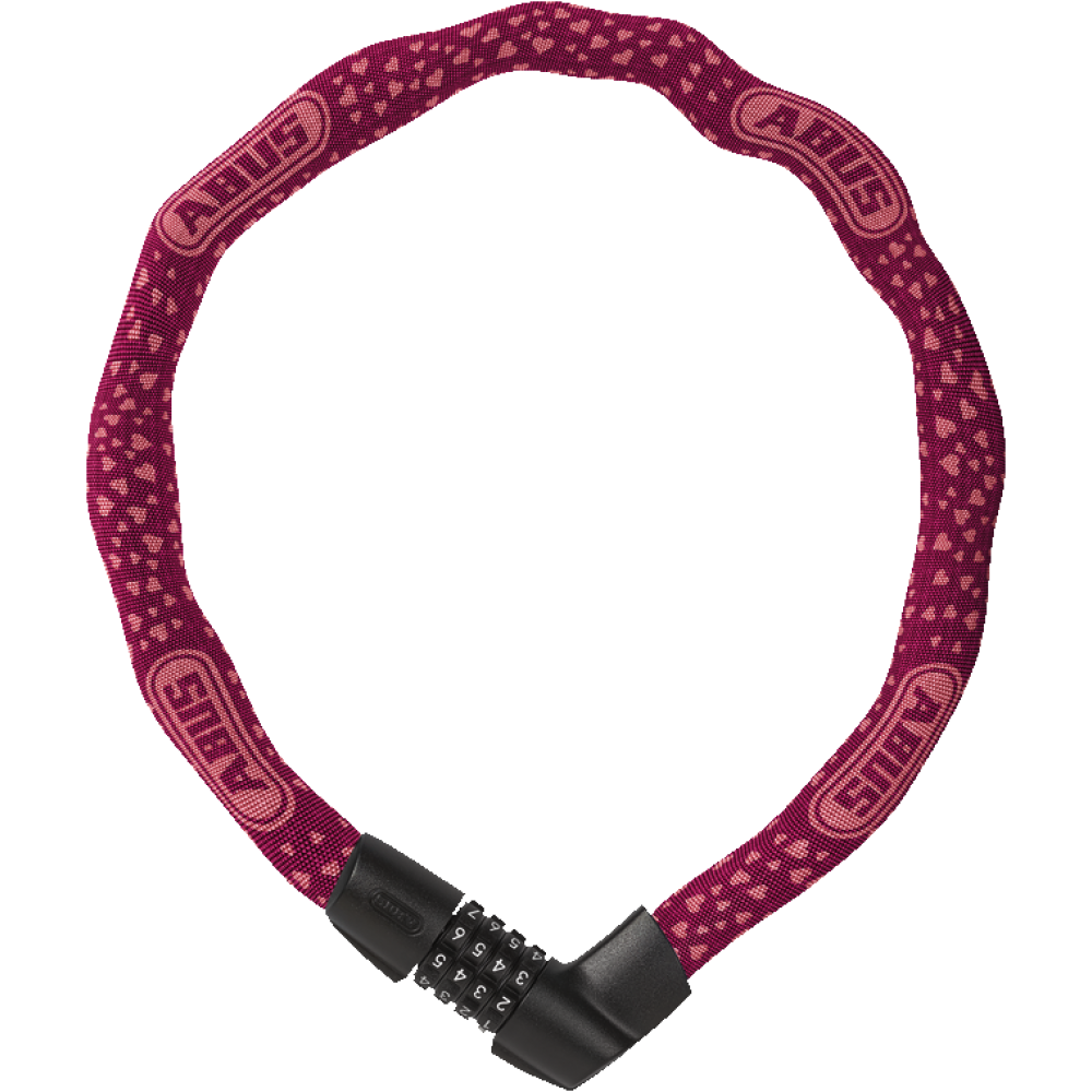 Цепной кодовый велозамок ABUS 1385/75см Tresor 05-0088013 (вишнёвый)