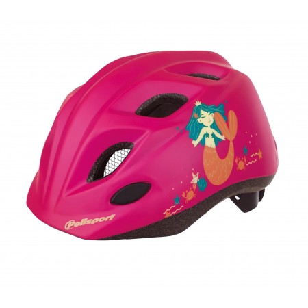 Детский шлем Polisport XS KIDS PREMIUM MERMAID (малиновый)