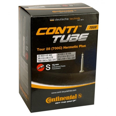 Велосипедная камера Continental Tour 28" Hermetic Plus 32/47-622 S42 (Presta)
