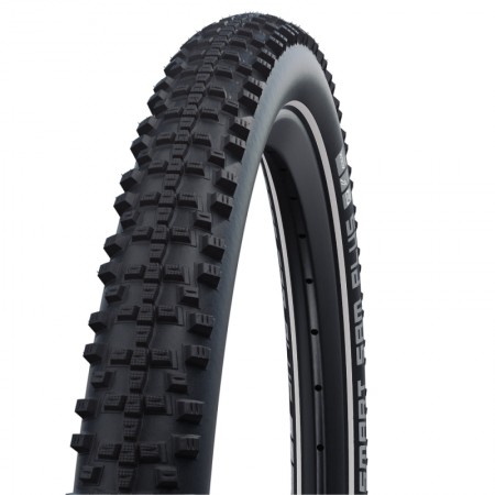Велосипедная покрышка Schwalbe SMART SAM PLUS 27.5x2.25 (57-584), DD, GreenGuard (чёрный со светоотражающей полосой)