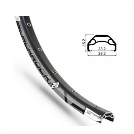 Обод RODI BLACKROCK 29'' 622x23, 32 отверстий (чёрный)