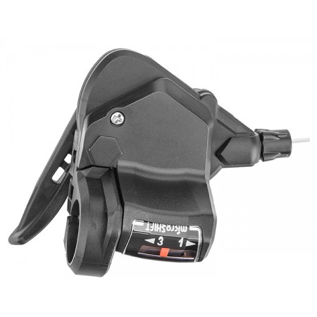 Шифтер/манетка левый Microshift TS38-3L 3-х скор. с тросом 1800 мм
