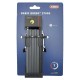 Складной велозамок на ключ ABUS Bordo uGrip 5700/80 см с кронштейном 05-0084425 (черно-серый)