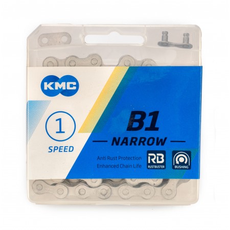Цепь велосипедная KMC B1 NARROW RB, 1/2"X3/32"X112L (в боксе)