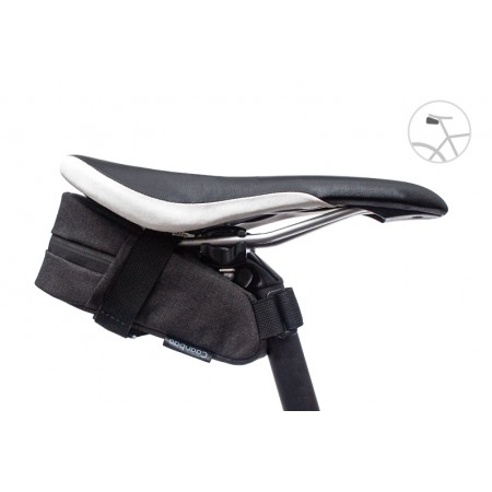 Сумка велосипедная подседельная Акула Caanbag (черный, аритикул: CAAN-TR-40BL)