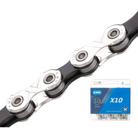 Цепь велосипедная KMC X10 1/2"X11/128"X122L 10 скоростей (в боксе)