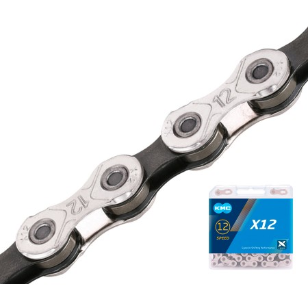 Цепь велосипедная KMC X12 1/2"X11/128"X126L 12 скоростей (в боксе)