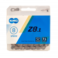 Цепь велосипедная KMC Z8.1 1/2"x3/32"x114L (в боксе, серая)