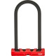 Велозамок скоба на ключ ABUS Ultimate 420/170HB 230х100 мм + US с кронштейном 05-0039631 (красно-чёрный)