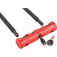 Велозамок скоба на ключ ABUS Ultimate 420/170HB 230х100 мм + US с кронштейном 05-0039631 (красно-чёрный)