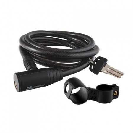 Замок Longus, 10/1800мм, с креплением, черный/дымчатый