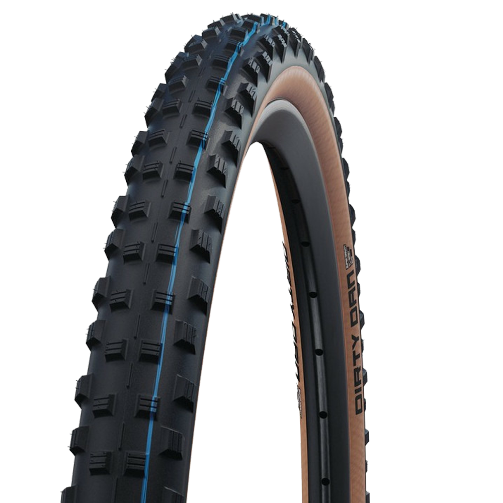 Велосипедная покрышка Schwalbe DIRTY DAN 29x2.0 (50-622), Super Race, Addix Speedgrip (чёрный, коричневая боковина)