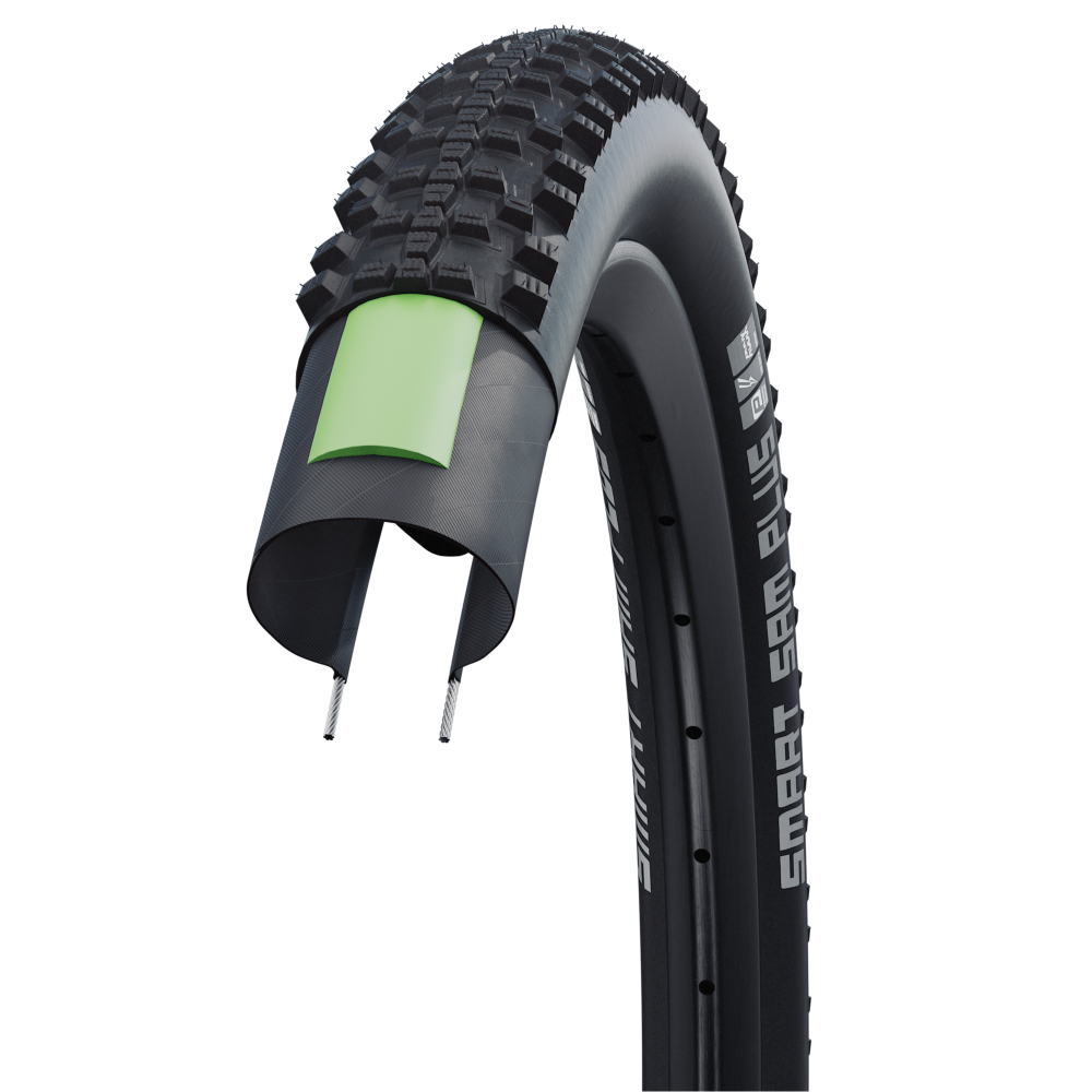 Велосипедная покрышка Schwalbe SMART SAM PLUS 28x1.60 (42-622), DD, GreenGuard, Black