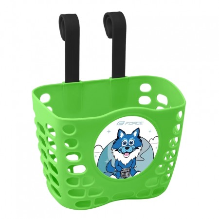 Корзина на руль Force, зеленая