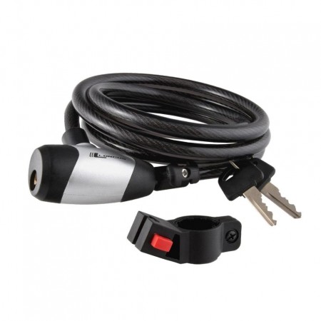 Замок Longus, 10/1800мм, с креплением, серебристый/дымчатый