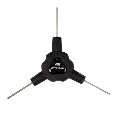 Ключ Force, Y-образный, шестигранный на  2/ 2,5/ 3 мм, длина 145мм, черный