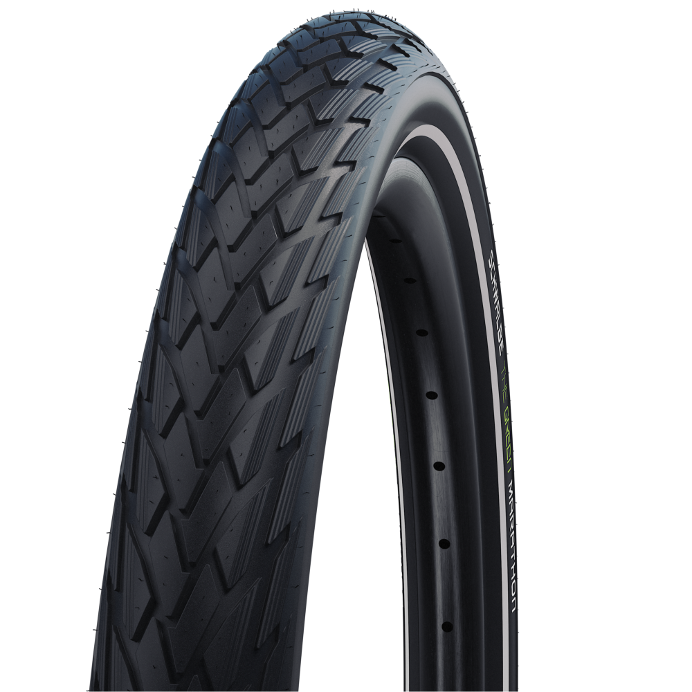 Велосипедная покрышка Schwalbe GREEN MARATHON 700x38C (40-622), GreenGuard (Black+Reflex)