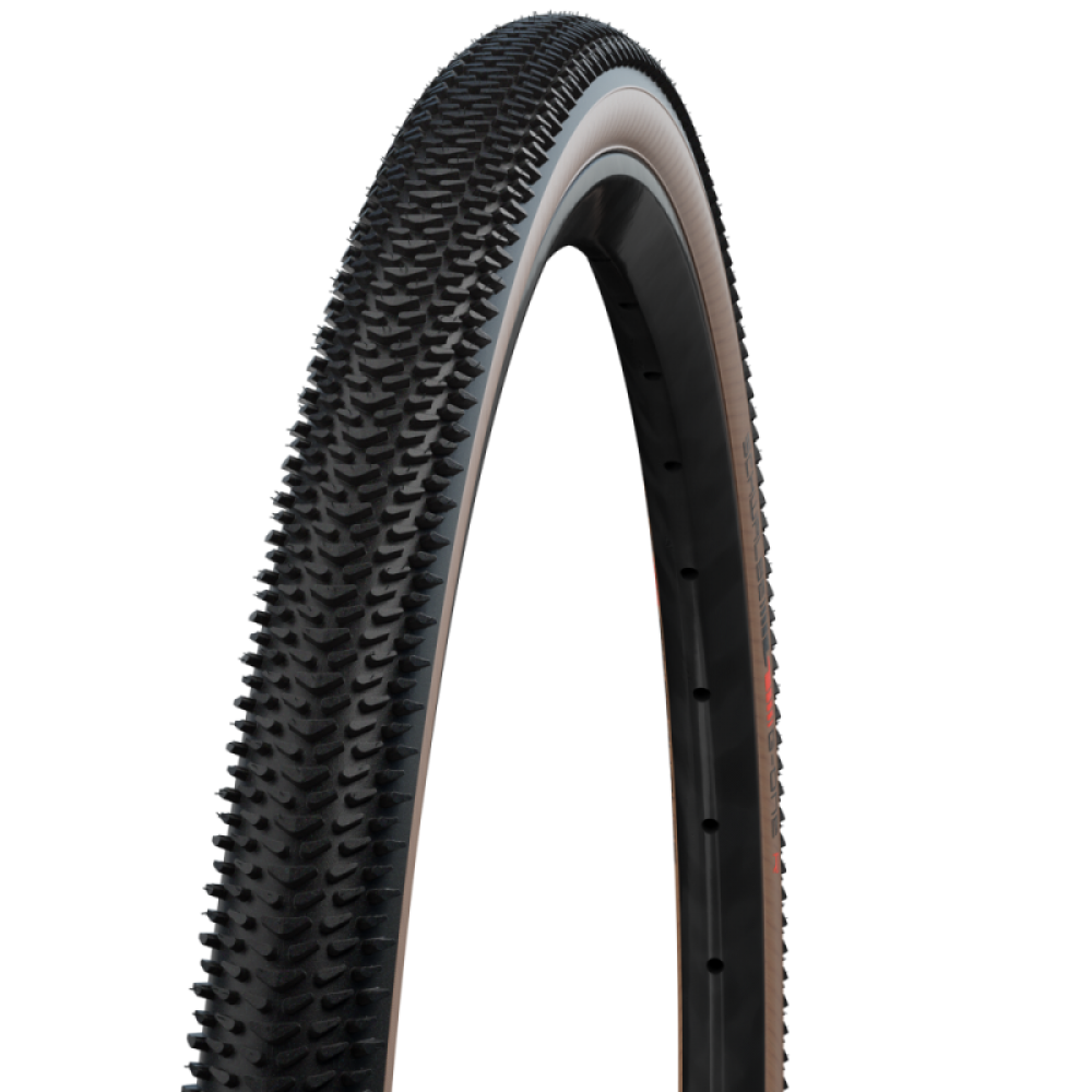 Велосипедная покрышка Schwalbe G-ONE R 28x1,35 (35-622), Super Race, TLE, складная (Transparent Sidewall)