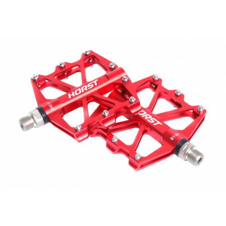 Педали велосипедные HORST H518 со сменными шипами 00-170841 (красный)