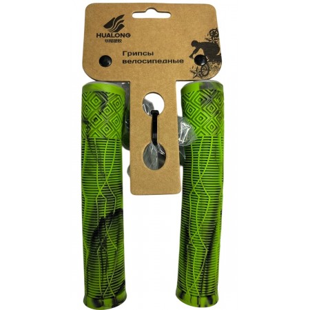 Грипсы HL-G132 L-166 (чёрный/зелёный)