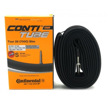 Велосипедная камера Continental Tour 28" Slim 28/37-622/630, S42 (Presta)