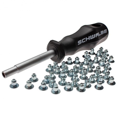 Стальные шипы + инструмент для их установки SPIKES 50 шт. SCHWALBE 05-5512.01