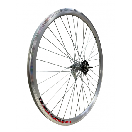 Колесо заднее 28/29", втулка SF-CT01 (19T), 36 отв., обод YKL-D1 (серебристый)