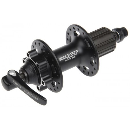 Втулка задняя Shimano Deore XT M756A (32 отв., 8-11 ск., под диск 6 болтов, QR:173 мм, old:135 мм, черный)