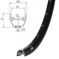Обод Mach1, TRAXX, 29" (622x21), 36 отв., FV, пистон., disc, черный