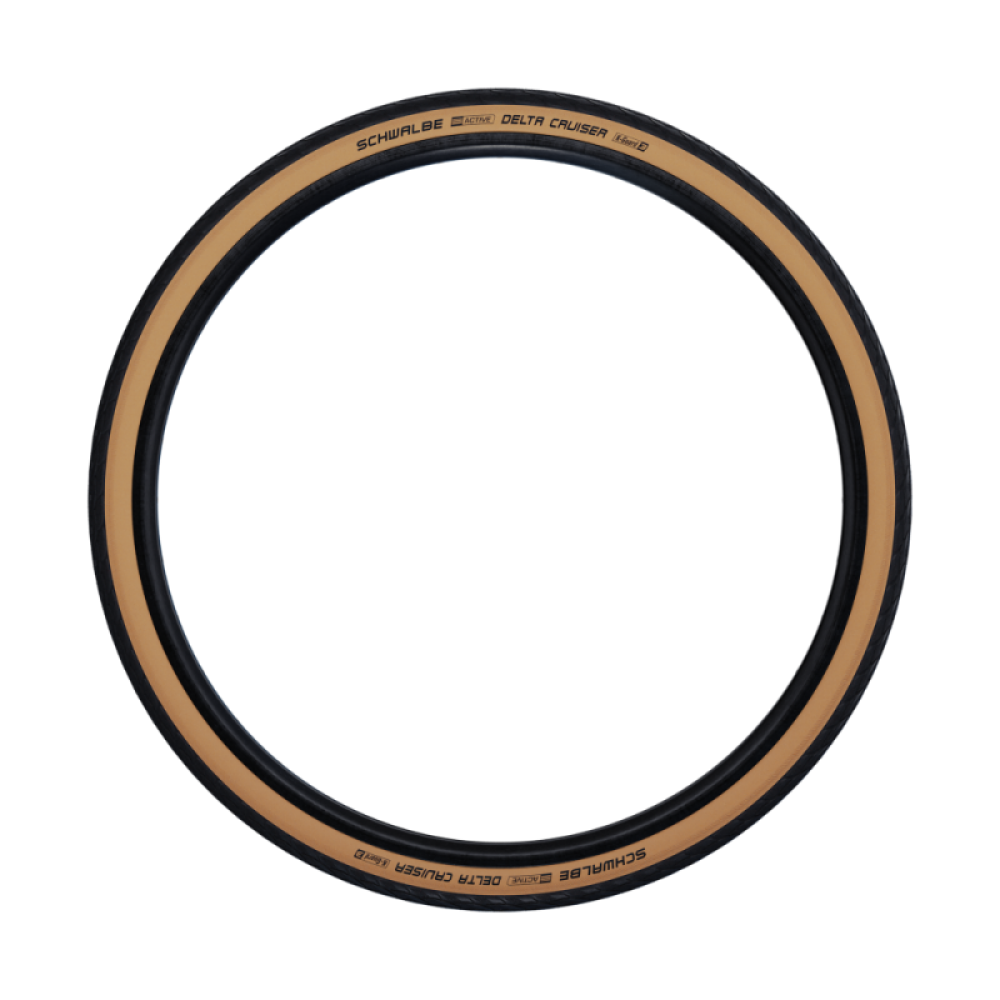 Покрышка Schwalbe DELTA CRUISER 28x1.10 (28-622), K-Guard (чёрная с бронзовой боковиной)