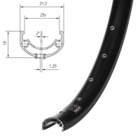 Обод Mach1, MAXX, 29" (622х25), 32отв., FV, пистон., disc, ETR, черный