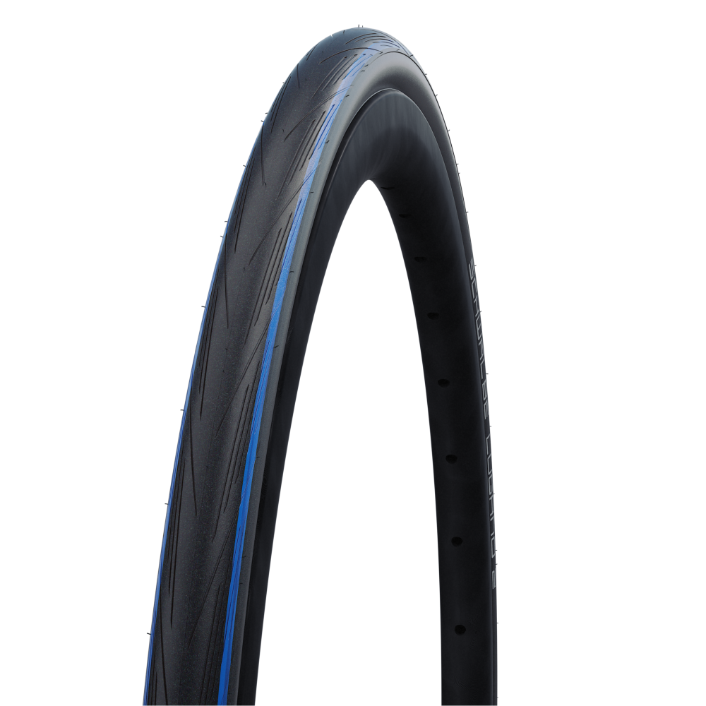 Велосипедная покрышка Schwalbe LUGANO II 700x25C (25-622), K-Guard, 50TPI, Blue Stripes